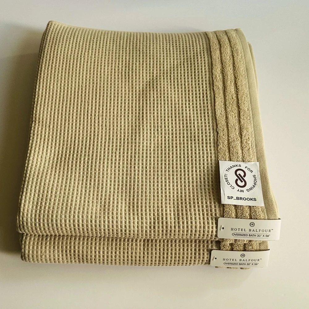 🎁Hotel Balfour Oversized Bath Towel Set - 9 Pieces - Truelinen